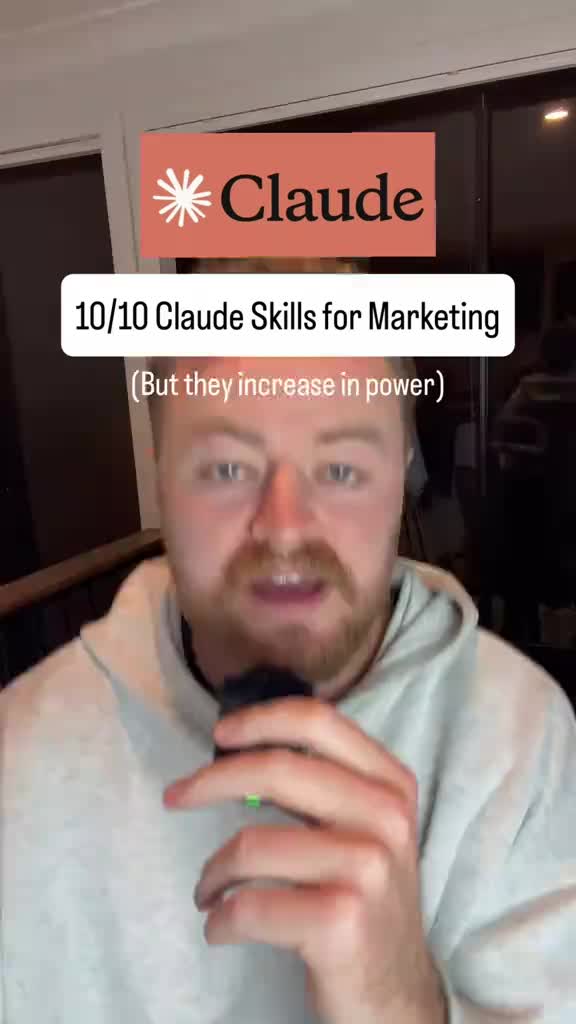 10/10 Claude Skills for marketing but they get increasingly more powerful!! Learning which Claude skills to install is