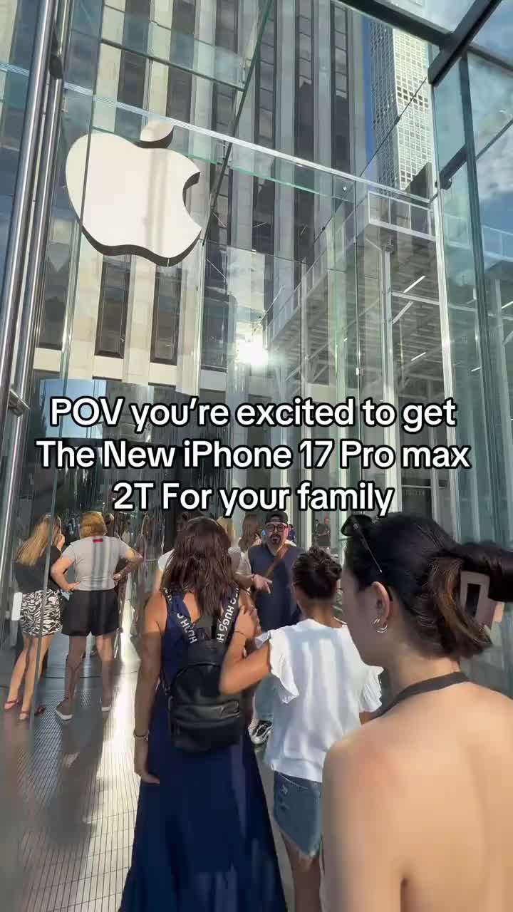 Getting the new iPhone 17 pro max 2T for my family #nyc #applestore #iphone #newphone #successful