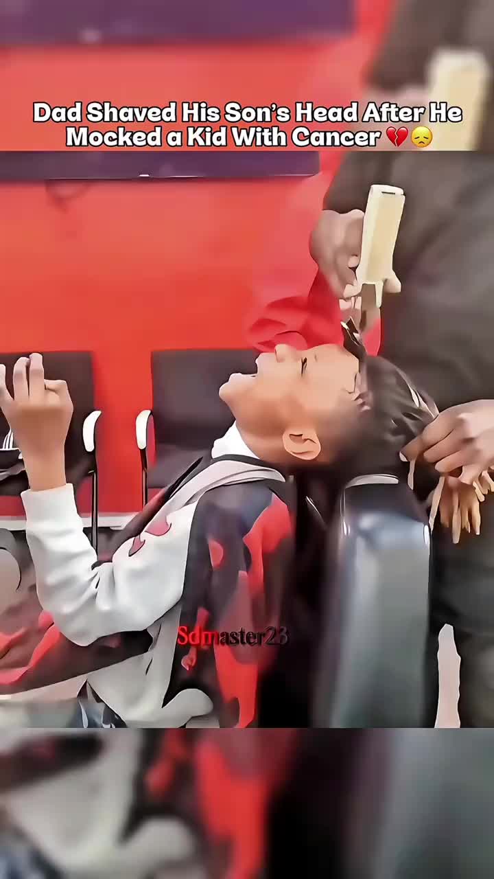 Dad Shaved His Son’s Head After He Mocked a Kid With Cancer 💔😞 | #sad #pain #Love #fyp #sadcore