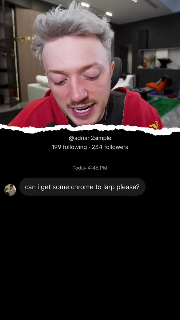 Yall wanna larp chrome so bad 😭