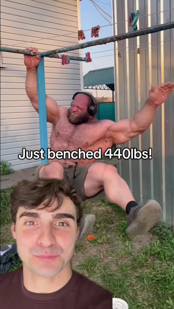Bro can bench 11,000lbs one time 💔 - -Used @liftoff_app to track the lift!  - #gym #andreysmaev #benchpress #workout #f