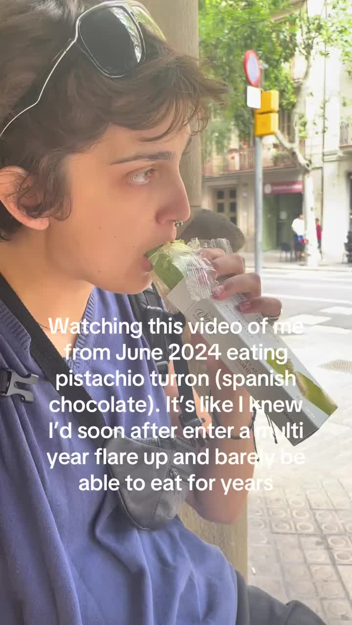 Me in bareclona right before my flare kicked into hyper drive 🥲. I was technically already flaring for like 7 months at