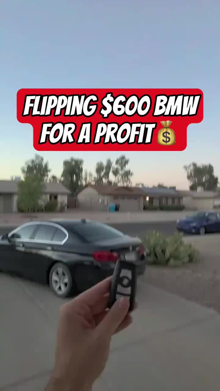 $600 bought this clapped BMW, this is what made it sell for over 8x more… #profit #flippingcars #business #bmw #clapped