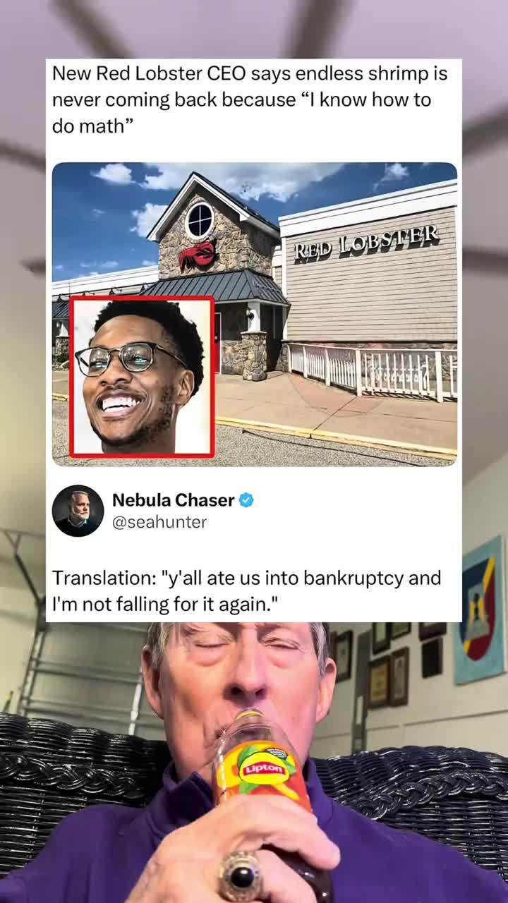 New Red Lobster CEO Says Endless Shrimp is Never Coming Back Because "I Know How To Do Math."