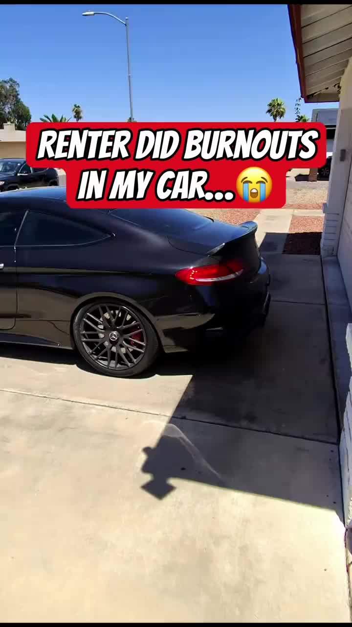 Why would someone do this to my precious car 😭 #amg #burnout #rental #c63s #business