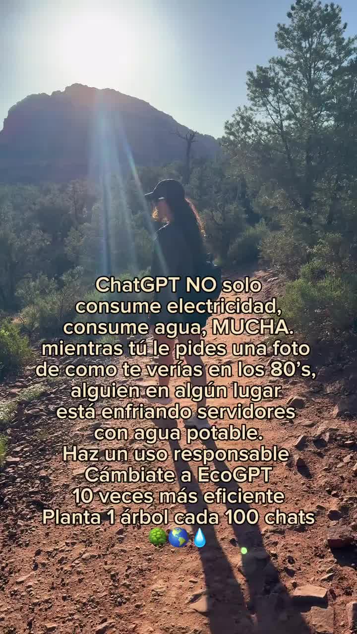 Si vas a usar la IA que sea responsablemente y cámbiate a @EcoGPT 🍃🌊🌎🌳 #naturaleza #ecologia #ecogpt #chatgpt #intel