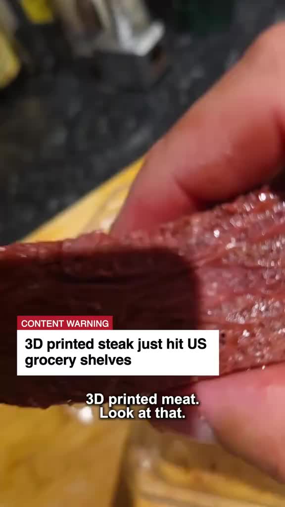โ ๏ธScanned on Exposr โ ๏ธ A printer in a factory produces half a ton of "steak" every hour. No rancher. No feedlot. No anim