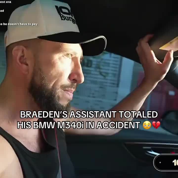 Braeden CRASHES his BMW M340i and totals his car #braeden #bmw #m340i #fyp #trending