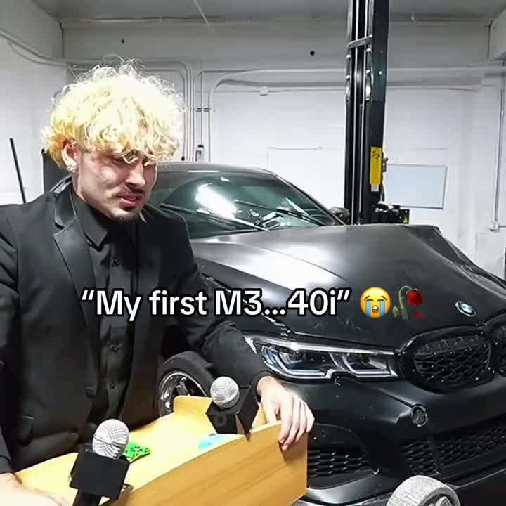 Braeden crashes out after hearing M3โฆ40i after crashing his BMW ๐ญ๐ฅ #braeden #bmw #m340i #fyp #trending