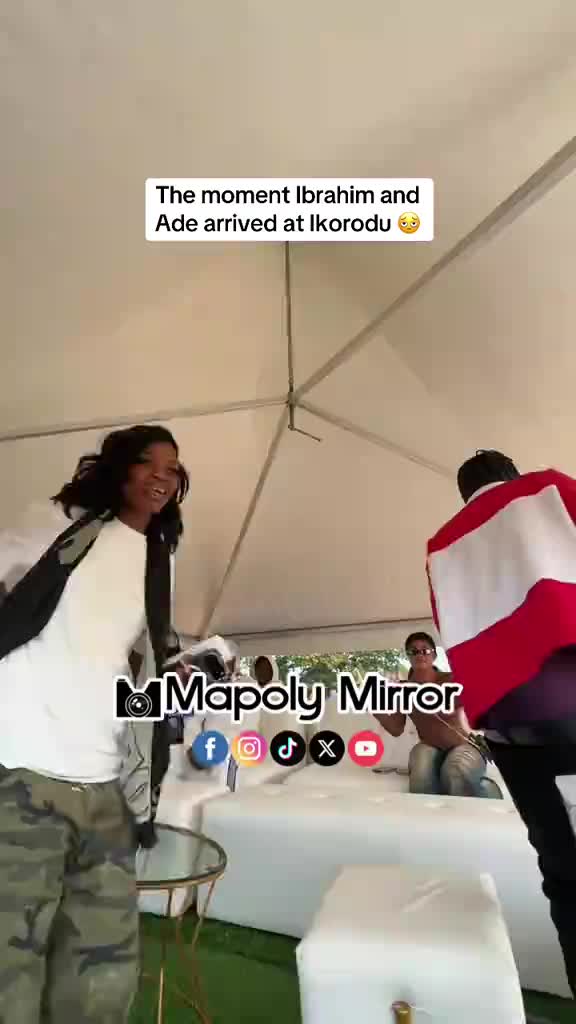 The moment Ibrahim and Ade arrived at Ikorodu #mapolymirror #fyp #goviral @𝑰 𝑩 𝑹 𝑨 𝑯 𝑰 𝑴 🤍✨ @ADENIKE 🤭❤️🐅
