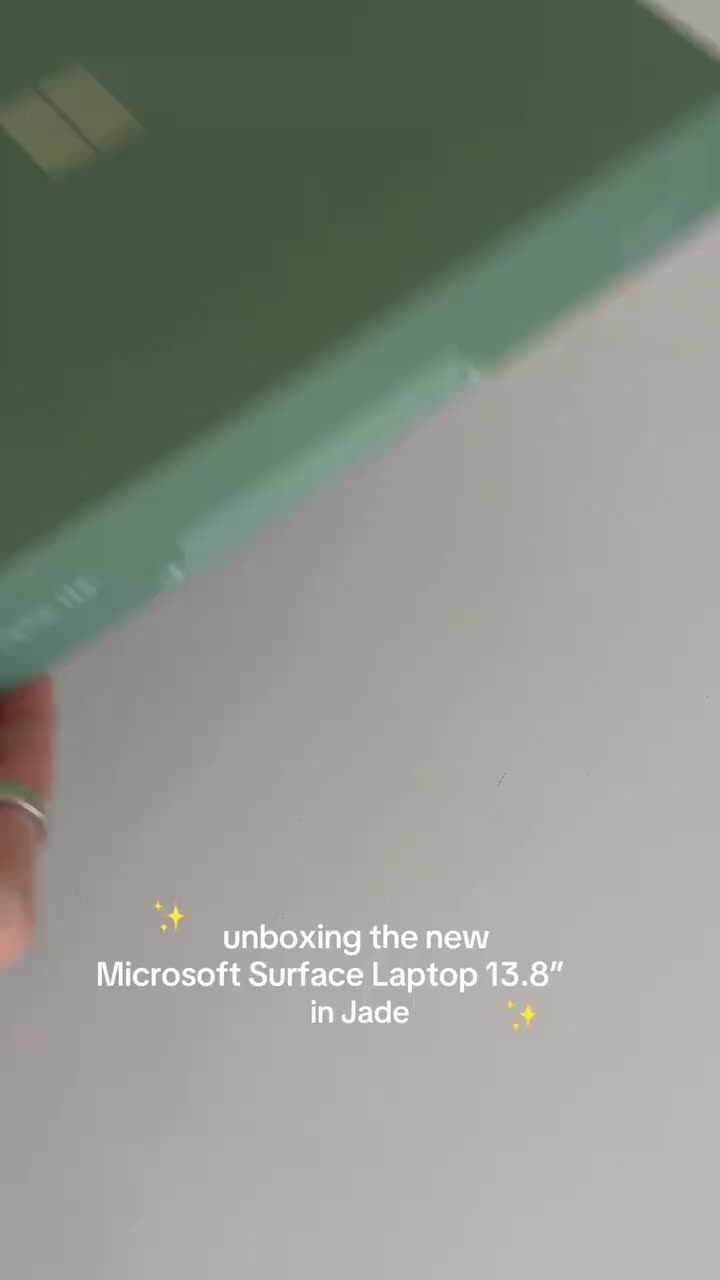 new GREEN laptop alert 💻✨ unboxing the new Microsoft Surface Laptop 13.8” (8th Edition) and she’s giving sleek & sophis