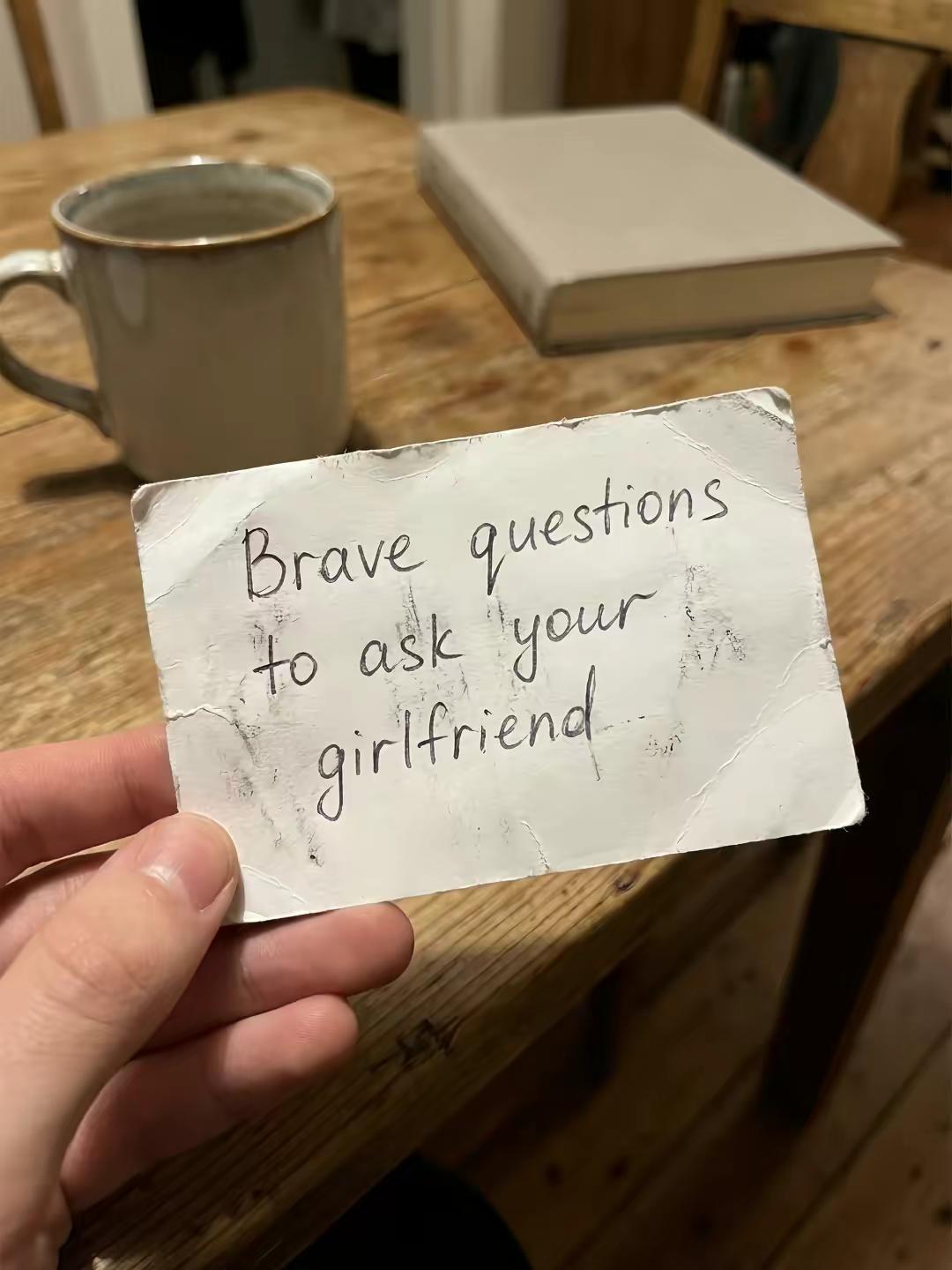 brave questions to ask your girlfriend - hard relationship questions for emotional safety, honesty, and growth. save thi