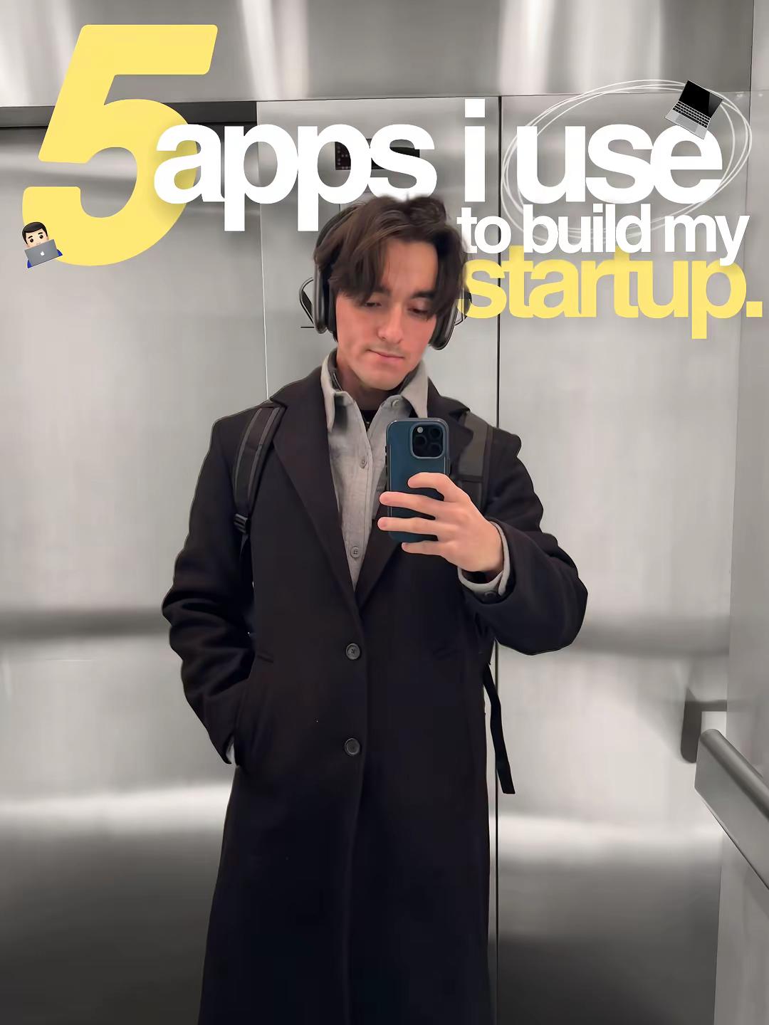 These are the 5 apps I use to build my startup from scratch #coding #startup #buildinpublic #founder #app