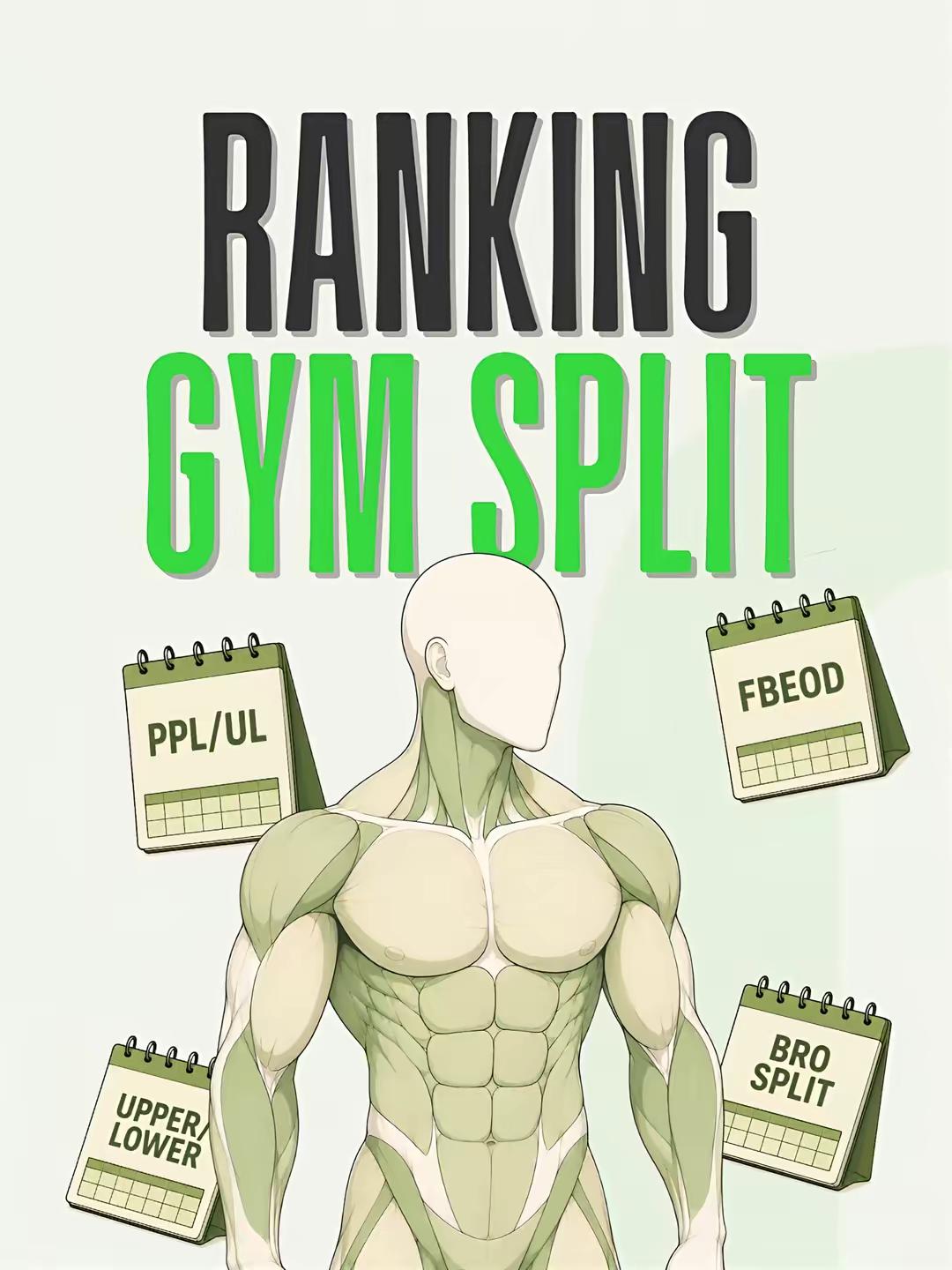 Ranking every gym split from worst to best!  #gymsplit #gymroutine #workoutsplit #gymtip #musclebuildingtips