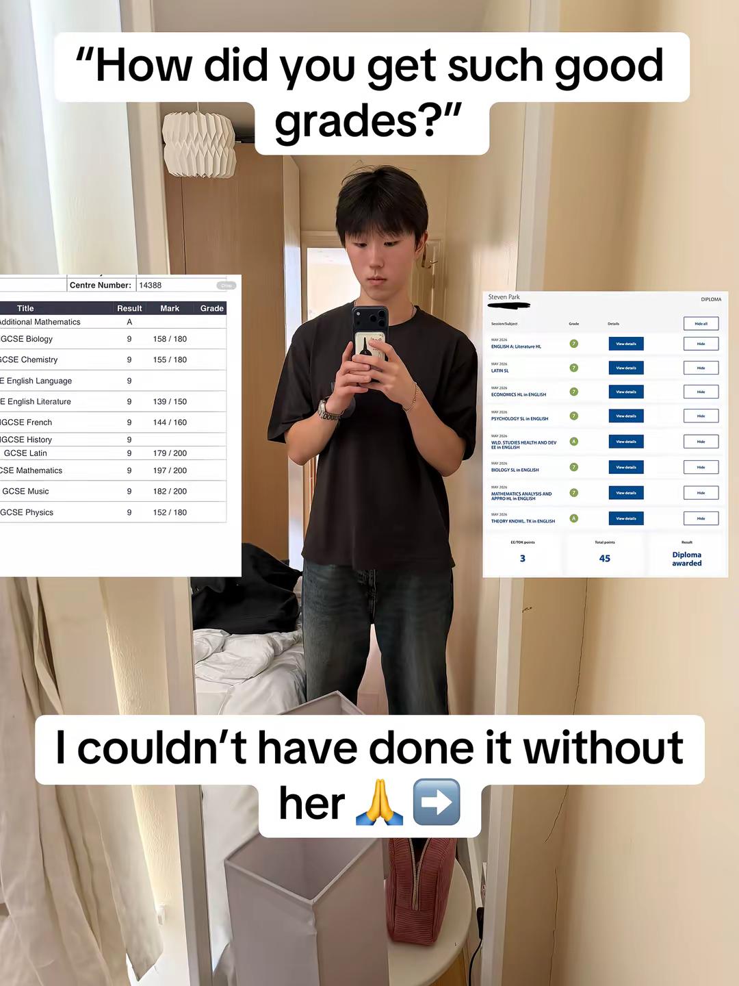 Made studying fun when I did it with her. Thanks for helping me get good grades. Never study alone guys!! #studytok #stu
